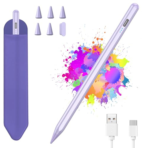 KBCASE Stylet iPad 10 e /11 Génération,Stylet Tablette pour Apple iPad 2018-2025,Pencil iPad Charge Rapide, Reject de Paume pour iPad 11 A16/10/9/8/7/6,Pro 3/4/5/6/M4,Air 3/4/5/M2/M3,Mini 5/6/7