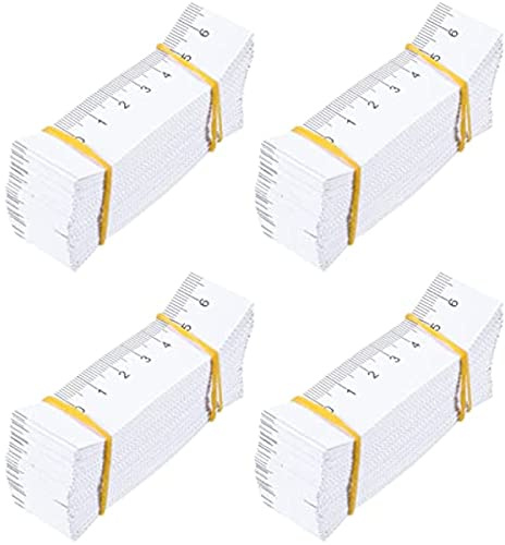 Lot de 100 rubans à mesurer en papier, jetables de pour plaies, double face, Règle de mesure médicale, ruban de papier pour les bureaux de classe de cliniques,
