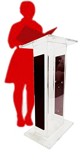 ZEELYDE Lutrins et podiums,Podium de conférence pour réunion d'église en Classe, Podium en Bois, Support de Panneau de Discours d'école pour réunion annuelle de Bienvenue de Mariage, Transparent