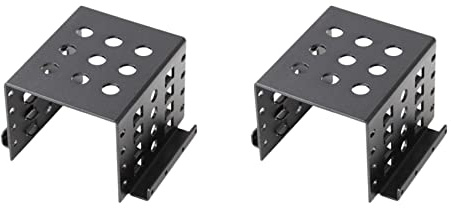 Lodokdre 2 soportes adaptadores de montaje interno de 4 bahías de 3.5 a 2.5 pulgadas para disco duro de aleación de aluminio