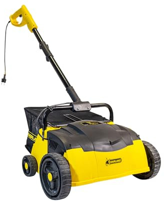 Barredora de césped Artificial por Roll & Comb, rastrillo eléctrico con Cable para césped Artificial, Regalo de jardinería Genial, colector de Hojas de 25 litros, Modelo 302e, 8.98kg.