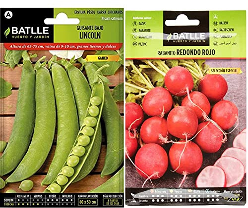 Semillas Batlle Guisante Lincoln Ganxo & Rabanito Red. Rojo Sel. Especial