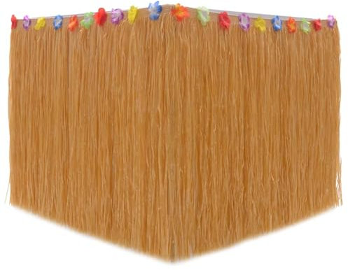 Glitter Dekoration Tisch Rock Party Tischrock DIY Grasröcke Hochzeit Geburtstag Sommer Strand Tischdecke Gartendekoration Zubehör (Color : Straw Color)