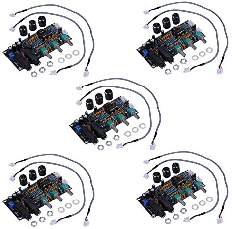Fegtrty 5X PT2399 Digitales Mikrofon Verstärker Platine Nachhall Karaoke Reverb Amplifier NE5532 Vorverstärker Klang Platine
