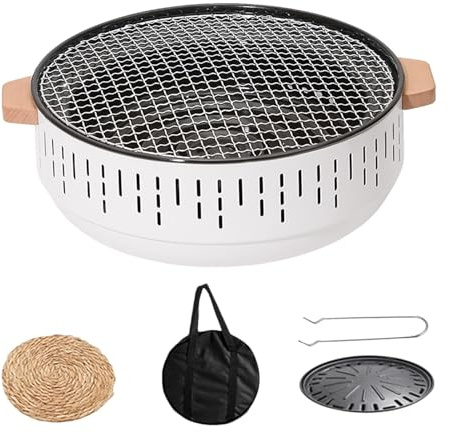 Petit barbecue au charbon de bois, gril au charbon portable | Gril à charbon portable à mailles denses en acier inoxydable pour le camping | Grill de table d'extérieur, de cuisson antiadhésive pour Ca
