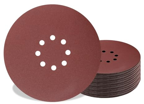 MAXXT Lot de 25 disques abrasifs pour cloison sèche 225 mm #40 – Oxyde d'aluminium | Pour ponceuse électrique pliable MAXXT R7202-F