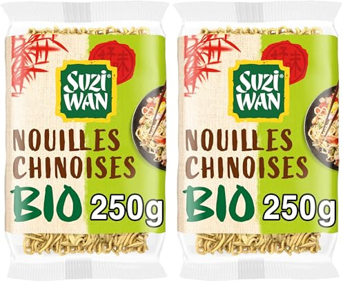 SUZI WAN BIO Nouilles aux oeufs 250g (Lot de 2)