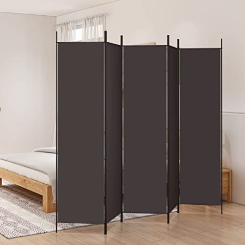 Myheimly Paravent,Raumtrenner Raumteiler Trennwand Umkleide Sichtschutz Spanische Wand Wohnzimmer Schlafzimmer,Stoff ParaventBraun,250 x 200 cm