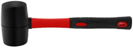 Mazos de goma, martillo de mazo de goma con mango antideslizante, resistente al desgaste, que absorbe los golpes, martillo de camping for carpintería de uso generalizado (L)(L)