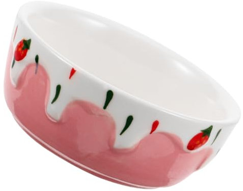 Hemobllo Small Animal Feeding Bowl Ceramic Rabbit Hamster Bowl Sturdy Construction Non-slip