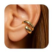 Ear Cuffs Non Piercing Chunky Ear Cuff Earrings for Women Non Tarnish Clip on Cartilage Earrings Trendy Jewelry No Pierced Ears Fake Earring Set Fashion Accessories Jewelry Birthday Gifts