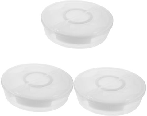 Set di 3 contenitori per pizza riutilizzabili, contenitori portatili in plastica trasparente con coperchio, scatole per pizza personalizzabili per salumi, salumi, conservazione degli alimenti