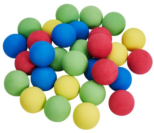 OLYCRAFT 30 Stück 4 Farbig Sortierte Schaumstoff Tennisbälle 4cm Weiche Schaumstoff Tennisbälle Weicher Leichter Ball Übungsball Aus Hochdichtem Schaumstoff Kaubare Kugel Für Haustiere Zum Tennis