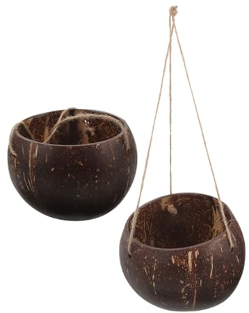 ORFOFE 2 pezzi Fioriera Sospesa in di Cocco Naturale Vasi Appesi Resistenti e Impermeabili per Piante da ed Esterno Decorazione per e