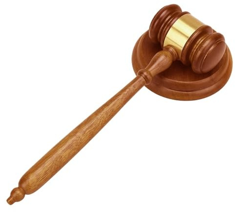 Martillo de juez madera, mazo artesanal for abogado, juego bloques sonido for martillo Para Abogados(Wood color)