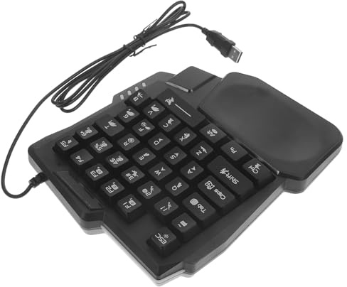 Vaguelly Clavier de Jeu Mécanique 35 Touches Noir Rétroéclairage Abs Design Simple pour Usage Pratique à Domicile et Divertissement Jeune