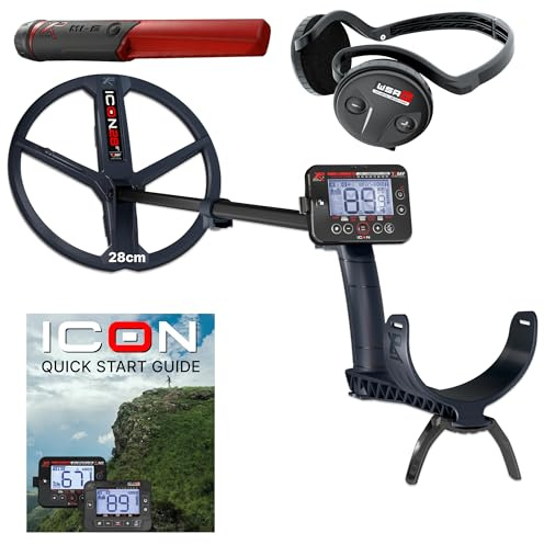 XP Metal Detectors Icon + Stereo WSA St + Pinpointer MI-6 – kabelloser Metalldetektor, Multifrequenz, wasserdicht, FMF-Festplatte 28 cm, ultraleicht, kompatibel Deus II (ICON-28FMFRC + WSAST + MI-6)