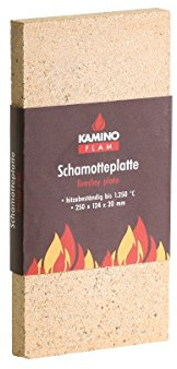 Kamino - Flam Panneaux Réfractaire Chamotte, Beige, 2 x 12.4 x 25 cm