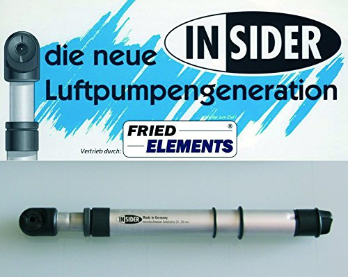 Fried Elements Insider-Alu-Luftpumpe - Die Fahrradpumpe die in der Sattelstütze steckt! Für Sattelstützen Innendurchmesser 24mm bis 30mm