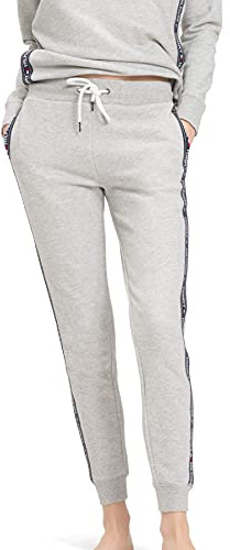 Tommy Hilfiger Donna Pantaloni da Jogging Sweatpants Lunghi, Grigio (Grey Heather), XS