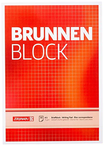 10X BRUNNEN Briefblock A5 70g BRUNNEN kar