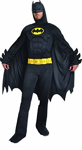 Batman Dark Knight Costume déguisement Adult Original DC Comics (Taille XL) avec Muscles rembourrés