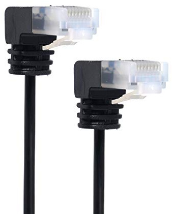 CY Cavo Ethernet RJ45 Cat6 ultra sottile,cavo di rete UTP angolato a 90 gradi 25cm per router portatile TV BOX