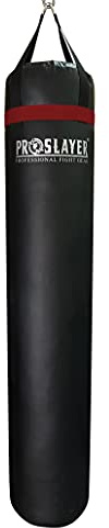 Proslayer 6ft Tall 150lb Muay Thai Kickboxing Boxing MMA Heavy Bag - Unfilled - Black/Red - Made in USA
