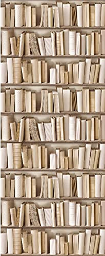 A.Monamour Türtapete Selbstklebend Türfolie Türposter 3D Bücherregal Hintergrund Vinyl Folie Türdeko Tapete Wandbild Türaufkleber Türtattoo 85 x 215 cm