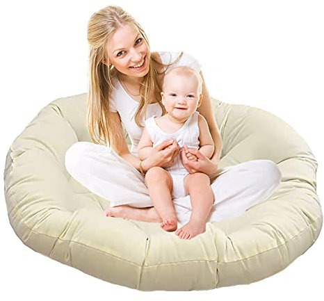 OLAMASA Polster für Papasansessel Rundes Papasan-Sitzkissen Dickes Eiernest-Stuhlkissen Papasansessel Kissen Kissen für Gartensessel Ersatzpolster für Indoor Outdoor Garten (L 90x90cm/35.43x35.43in)