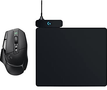 Logitech G502 X LIGHTSPEED Wireless Gaming Mouse + POWERPLAY charging system - mouse pad, LIGHTFORCE switches, HERO 25K sensor, POWERPLAY/PC/Windows/macOS - Black