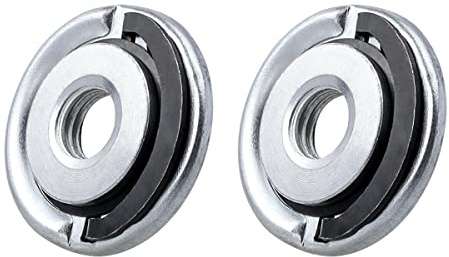 Bestgle 2pcs M14 Thread Self-Locking Flange Nut, Alloy Steel Quick Clamping Plate for Angle Grinder Accessories, Tool-Free Disc Change for Ø115mm–150mm Grinders