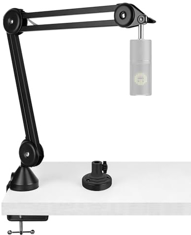 Geekria für Creator Mikrofonarm kompatibel mit Razer Seiren X, Mini, Elite, Emote, Mikrofonarm-Adapter mit Tischflansch, Aufhängung, Desk-Mount-Halter