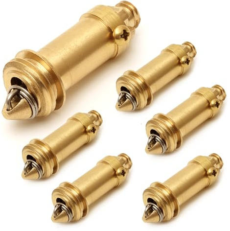 MAIXINNEW 6 Pcs Click Clack Plug Replacement Universal | Pop Up Sink Plug Replacement, Brass Sink Plug Spring Replacement for Basin Sink Bathtub