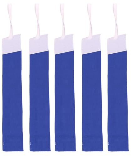 PAPABA Sportzubehör 5 Stück Fußball-Kapitäns-Armbinden mit Verschlussband, superweich, hochelastisch, lebendige Farben, Fußball, Basketball, Anführer, Spieler Blau