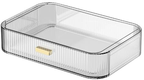 Koomuao Jumuao Makeup Organizer mit stapelbaren Schubladen,Transparenter Orgenizerboxen Schminke,Acryl Make-up Organizer,Aufbewahrungsbox für Kosmetik, Hautpflege, Badezimmer, Schmuck (Transparent-M)