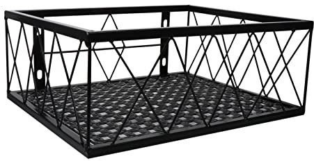 BESPORTBLE Blumentopf Hängeregal Metall Schwarz 1Stk Aufhänger für Blumentöpfe Wandregal Balkon Pflanzgefäß zum Aufhängen Regal für Pflanzen Küche Bad Wohnzimmer Schmiedeeisen 30X25X12Cm