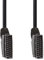 NEDIS SCART - Cable euroconector - Conector euroconector - Niquelado - 480p - 1,50 m - Redondo - PVC - Negro - Etiqueta