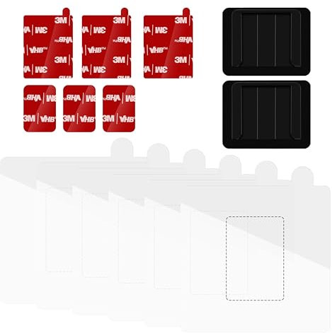 Miofive Car Windshield Double-Sided Adhesive for S1 Series | 2 x Dash Cam Mounts | 3 x Adhesive (Front) | 3 x Adhesive (Rear) | 6 x Static Stickers | Replaceable Dash Cam Mount Accessories