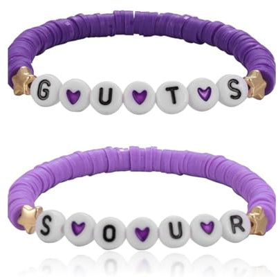 AITELEI Olivia Armband-Set für Frauen und Mädchen, von Guts/Sour, Album-Konzert-inspiriertes Armband-Set, Geschenke, weiches Keramikarmband, Schmuck, handgefertigt, Freundschaft, Stretch-Armbänder für