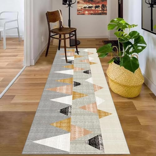 Löpare matta för hall 100 x 280 cm kökslöpare halkfria tvättbara slitstarka mattor entrématta golvmatta lång halllöpare smala mattor absorberande för tvätt sovrum vardagsrum
