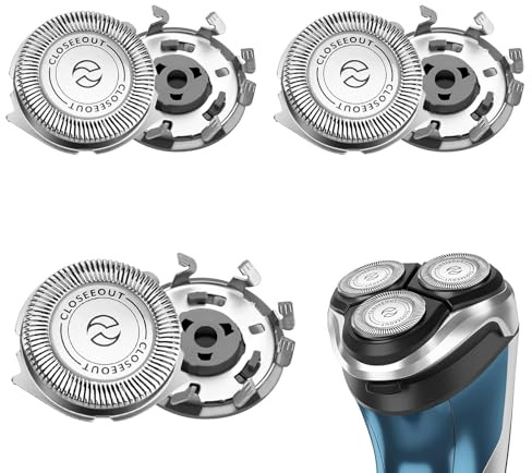 SH30/50/52 Ersatzköpfe für Philips Elektrorasierer, Ersatzköpfe kompatibel mit den Serien 1000, 2000, 3000, 5000, Nass Trocken Rasierer-Zubehör für AT8xx/AT7xx/PT8xx/PT7xx (3 Einheiten) (SH30/50)
