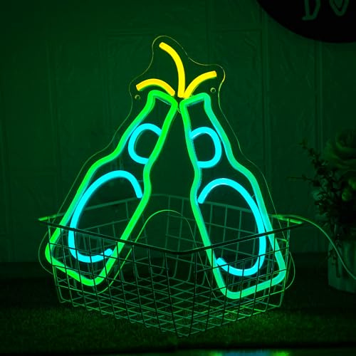 LMSIGNLY Bier Neon Zeichen Grün Cheers Cup Neon Licht für Wanddekoration Dimmbare Bar Neon Licht Zeichen USB Power LED Bar Zeichen für Home Tavern Restaurant Mann Höhle Party