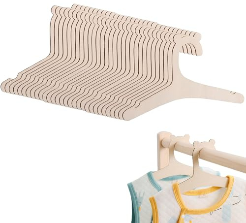 30 Pieza Perchas Niños Ropa, Perchas Infantiles, Perchas Ropa Niños, Perchas de Ropa de Bebe Antideslizante, Perchas para Ropa de Bebe, Perchas Bebe MaderaRopa y Artículos Pequeños para Niños
