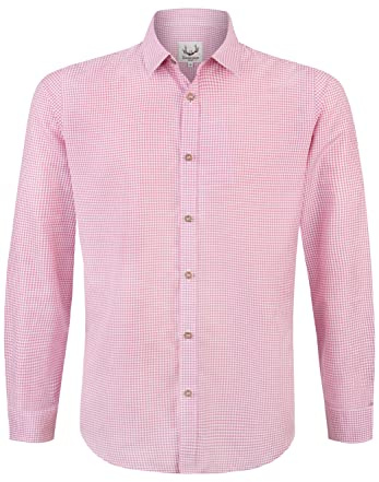 Stockerpoint Trachtenhemd Ralf Camisa, Rosa, M Hombres