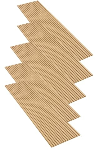 Fox & Grain Slat Wall Panelling- MDF Slat Wall Panels – Paintable Decorative Panels for Wall Kit for Home Décor - Easy-to-Install Wall Panelling Kits (5)