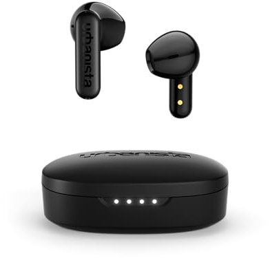 Urbanista Copenhagen 2 Bluetooth Kopfhörer, Kabellos Bluetooth 5.4 In-Ears Kopfhörer, 4 ENC Noise Cancelling Mic, Kabellose Headset Tiefer Bass Wireless Earbuds 36+Std, Wasserdicht Ohrhörer - Schwarz