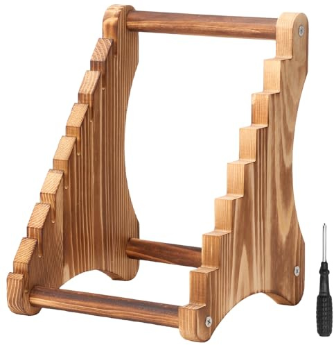 Présentoir à couteaux en bois, 7 couches, support de couteaux de cuisine stable, bloc de couteaux de comptoir pour la maison, le restaurant, la cuisine