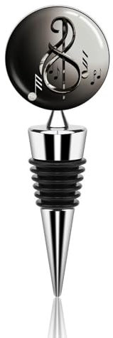 Music Symbol Bottle Stopper Beverage Bottle Sealer Reusable Wine Stopper Personalised Champagne Stopper Unique Wine Bottle Corks Keep Fresh Suitable for Standard