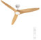 CREATE / WIND CENTURY/Ventilador de techo blanco madera clara con mando / 40W, Silencioso, Ø152 cm, 6 velocidades, programable, función verano-invierno